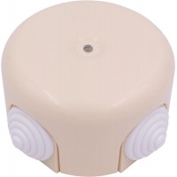 Коробка распределительная 78мм (4 кабельных ввода в комплекте) пластик песочн. зол. Bironi B1-521-24-K Коробка распределительная 78мм (4 кабельных ввода в комплекте) пластик песочн. зол. Bironi B1-521-24-K