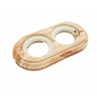 Рамка 2-м Лизетта ретро ABS-пластик карельская сосна Bironi BF1-620-13/PL