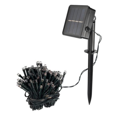 Светильник светодиодный садовый SLR-G01-100M гирлянда 100LED мультиколор с колышком на солнечн. батарее ФАZА 5033405