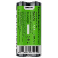 Элемент питания солевой AAA/R03 пленка (уп.2шт) GENERICA ABT-R03-ST-S02-G Элемент питания солевой AAA/R03 пленка (уп.2шт) GENERICA ABT-R03-ST-S02-G