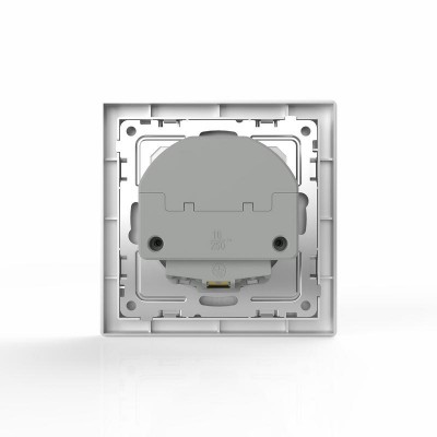 Розетка 1-м СП Pixel с заземл. с 2-мя заряд. устр. USB тип A+A механизм алюм. TOKOV ELECTRIC TKE-PX-R1U2A-C03