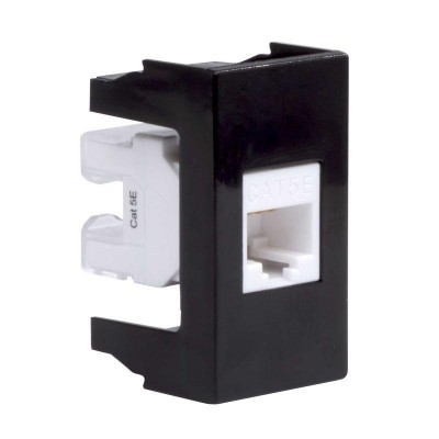 Розетка компьютерная 1-м 1мод. Viva RJ45 кат.5E черн. DKC 45238 Розетка компьютерная 1-м 1мод. Viva RJ45 кат.5E черн. DKC 45238