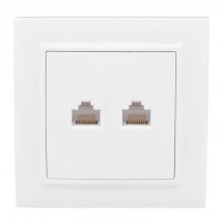 Розетка компьютерная 2-м СП Минск RJ45 бел. EKF ERK02-035-10