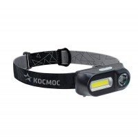 Фонарь аккумуляторный налобный XPE 3Вт + COB 3Вт сменный аккум. 1.2А.ч КОСМОС KocH3WDLith Фонарь аккумуляторный налобный XPE 3Вт + COB 3Вт сменный аккум. 1.2А.ч КОСМОС KocH3WDLith