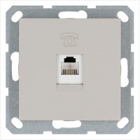 Розетка телефонная 1-м RJ11 механизм тауп JasmartG6101T Розетка телефонная 1-м RJ11 механизм тауп JasmartG6101T