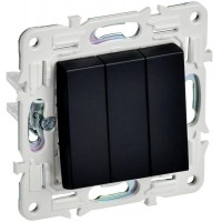 Выключатель 3-кл. SKANDY 10А SK-V11Bl черн. IEK SK-V30-0-10-K02 Выключатель 3-кл. SKANDY 10А SK-V11Bl черн. IEK SK-V30-0-10-K02
