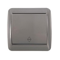 Переключатель проходной 1-кл. ОП Клио 10А IP44 сер. UNIVersal К2230-Gr Переключатель проходной 1-кл. ОП Клио 10А IP44 сер. UNIVersal К2230-Gr