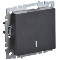 Выключатель 1-кл. СП BRITE ВС10-1-1-БрЧ 10А с индик. механизм черн. IEK BR-V10-1-10-K02 Выключатель 1-кл. СП BRITE ВС10-1-1-БрЧ 10А с индик. механизм черн. IEK BR-V10-1-10-K02