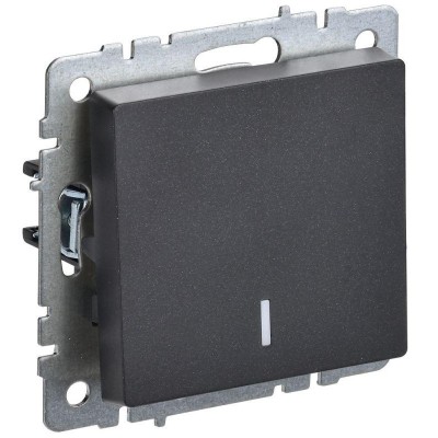 Выключатель 1-кл. СП BRITE ВС10-1-1-БрЧ 10А с индик. механизм черн. IEK BR-V10-1-10-K02 Выключатель 1-кл. СП BRITE ВС10-1-1-БрЧ 10А с индик. механизм черн. IEK BR-V10-1-10-K02