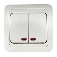 Выключатель 2-кл. СП Classico 2123 10А IP20 с подсветкой бел. ASD / IN HOME 4680005959877 Выключатель 2-кл. СП Classico 2123 10А IP20 с подсветкой бел. ASD / IN HOME 4680005959877