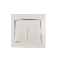 Переключатель проходной 2-кл. СП Mira 10А со вставкой жемчуж./бел. перламутр. LEZARD 701-3030-106 Переключатель проходной 2-кл. СП Mira 10А со вставкой жемчуж./бел. перламутр. LEZARD 701-3030-106