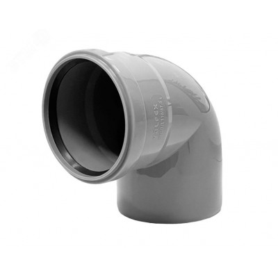 Отвод 110 87 град, для внутренней канализации, серый