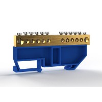 Шина нулевая на DIN-изоляторе 8х12мм 12 отвер. латунь TOKOV ELECTRIC TKE-BCB-812-12-DIN/N Шина нулевая на DIN-изоляторе 8х12мм 12 отвер. латунь TOKOV ELECTRIC TKE-BCB-812-12-DIN/N