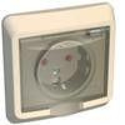 Розетка 1-м СП Этюд 16А IP44 250В с заземл. защ. шторки крем. SE PC16-044K Розетка 1-м СП Этюд 16А IP44 250В с заземл. защ. шторки крем. SE PC16-044K