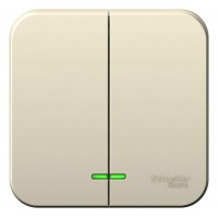 Выключатель 2-кл. ОП Blanca 10А IP20 (сх. 5) 250В с подсветкой с изолир. пластиной молочн. SE BLNVA105112 Выключатель 2-кл. ОП Blanca 10А IP20 (сх. 5) 250В с подсветкой с изолир. пластиной молочн. SE BLNVA105112
