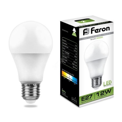 Лампа светодиодная LED 12вт Е27 белая
