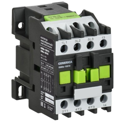 Контактор КМИе-10910 9А 110В/АС3 1НО GENERICA KKME11-009-110-10 Контактор КМИе-10910 9А 110В/АС3 1НО GENERICA KKME11-009-110-10