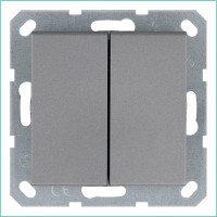 Переключатель проходной 2-кл. 10А IP20 механизм алюм. Jasmart G3022S