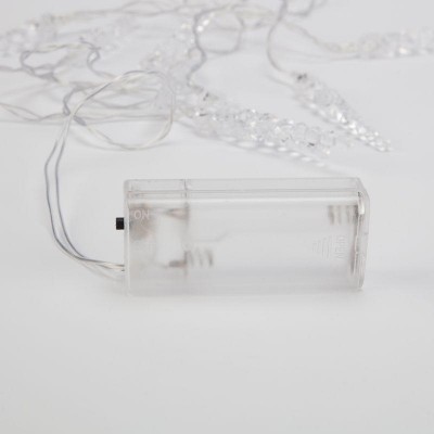 Гирлянда светодиодная "Сосульки" 1.5м 10LED бел. 0.1Вт IP20 провод ПВХ прозр. элементы питания 2хAA (не в компл.) Neon-Night 303-094 Гирлянда светодиодная "Сосульки" 1.5м 10LED бел. 0.1Вт IP20 провод ПВХ прозр. элементы питания 2хAA (не в компл.) Neon-Night 303-094