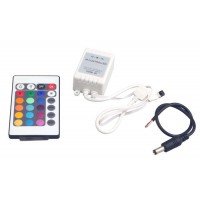 Контроллер RGB ZC-1000RC 12В 3х2А=72Вт (IR) JazzWay 3327385 Контроллер RGB ZC-1000RC 12В 3х2А=72Вт (IR) JazzWay 3327385