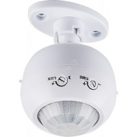 Датчик движения ИК накладной 1200w 120 гр. (гориз.) 360 гр. (верт.) 8м IP20 поворотный белый