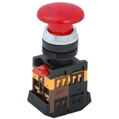 Кнопка "Грибок" AELA-22 d22мм 1з+1р 240В неон красн. IEK BBG20-AELA-K04 Кнопка "Грибок" AELA-22 d22мм 1з+1р 240В неон красн. IEK BBG20-AELA-K04