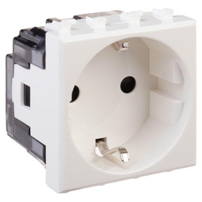 Розетка 1-м 2мод. Avanti "Белое облако" 16А IP20 2P+E защ. шторки бел. DKC 4400002 Розетка 1-м 2мод. Avanti "Белое облако" 16А IP20 2P+E защ. шторки бел. DKC 4400002