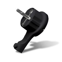 Вилка-невидимка электрическая 16А 250В с заземл. черн. UNIVersal 5565419 Вилка-невидимка электрическая 16А 250В с заземл. черн. UNIVersal 5565419