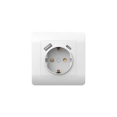 Розетка NEW3-E 16А с заземл. защ. шторки с 2-мя заряд. устройствами USB A+C 5В/2.1А бел. CHINT 431552 Розетка NEW3-E 16А с заземл. защ. шторки с 2-мя заряд. устройствами USB A+C 5В/2.1А бел. CHINT 431552