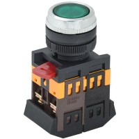 Кнопка ABLFS-22 d22мм 1з+1р 240В неон зел. IEK BBT30-ABLFS-K06 Кнопка ABLFS-22 d22мм 1з+1р 240В неон зел. IEK BBT30-ABLFS-K06