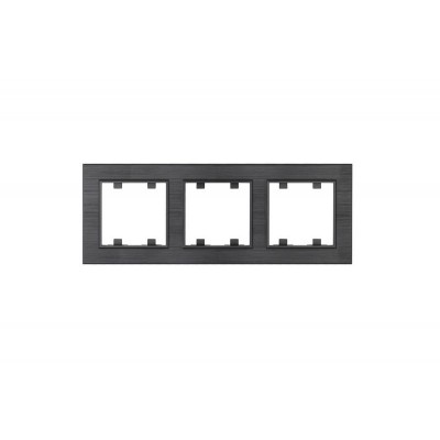 Рамка 3-м Karea LINE STAR дым. металлик Makel 86050703