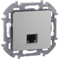 Розетка компьютерная Inspiria RJ45 кат.5E UTP алюм. IEK 673827