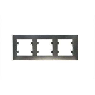 Рамка 3-м Karea RIZZ STAR дым. металлик Makel 88050703