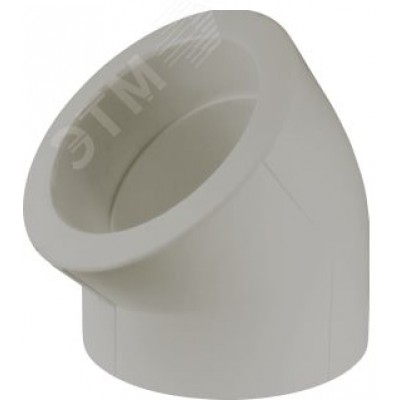 Угольник 63 мм 45 град., полипропиленовый PPR, серый