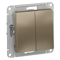 Выключатель 2-кл. СП AtlasDesign 10А IP20 (сх. 5) 10AX механизм шампань SE ATN000551 Выключатель 2-кл. СП AtlasDesign 10А IP20 (сх. 5) 10AX механизм шампань SE ATN000551