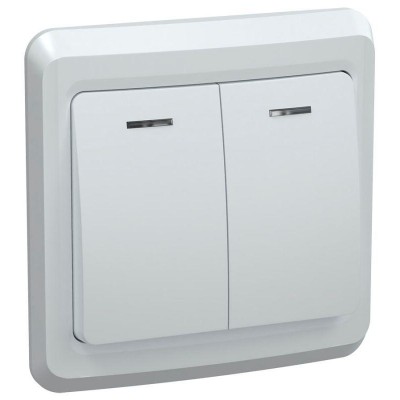 Выключатель 2-кл. СП Вега 10А IP20 ВС10-2-1-ВБ с индикацией бел. IEK EVV21-K01-10-DM Выключатель 2-кл. СП Вега 10А IP20 ВС10-2-1-ВБ с индикацией бел. IEK EVV21-K01-10-DM