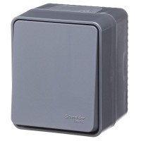 Выключатель кнопочный 1-кл. ОП AtlasDesign PROFI IP54 10АХ антрацит SE ATN544015 Выключатель кнопочный 1-кл. ОП AtlasDesign PROFI IP54 10АХ антрацит SE ATN544015