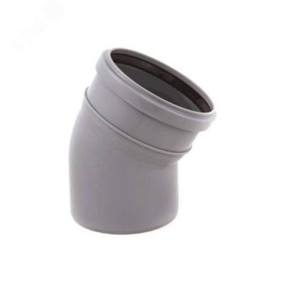 Отвод 110 67 град, для внутренней канализации, серый