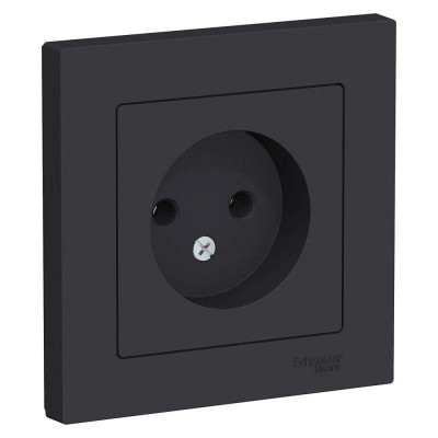 Розетка 1-м СП AtlasDesign 16А IP20 без заземл. в сборе карбон SE ATN001040 Розетка 1-м СП AtlasDesign 16А IP20 без заземл. в сборе карбон SE ATN001040