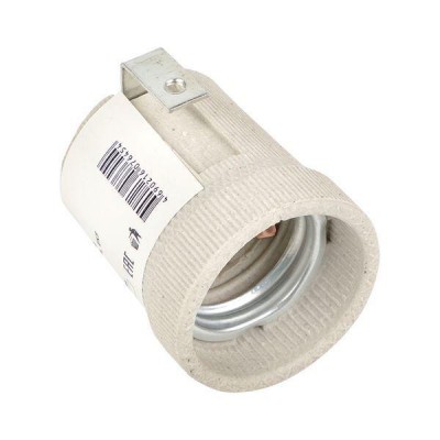 Патрон керамический E27 с держателем EKF LHCe-E27-h Патрон керамический E27 с держателем EKF LHCe-E27-h