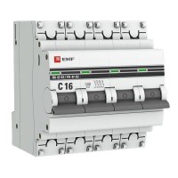 Выключатель автоматический модульный 4п C 16А 4.5кА ВА 47-63 PROxima EKF mcb4763-4-16C-pro Выключатель автоматический модульный 4п C 16А 4.5кА ВА 47-63 PROxima EKF mcb4763-4-16C-pro