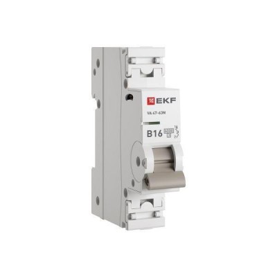 Выключатель автоматический 1п B 16А 6кА ВА 47-63N PROxima EKF M636116B