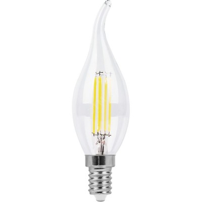 Лампа светодиодная LED 11вт Е14 теплый свеча на ветру FILAMENT
