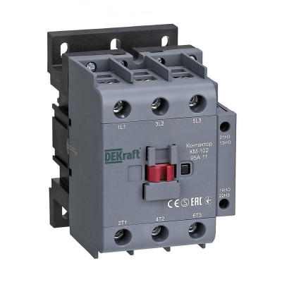 Контактор КМ-102 3п 95А кат. 230В AC 1НО+1НЗ AC-3 AC-4 DEKraft 22010DEK Контактор КМ-102 3п 95А кат. 230В AC 1НО+1НЗ AC-3 AC-4 DEKraft 22010DEK
