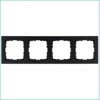 Рамка 4-м G-Classic черн. матов. soft touch Jasmart G1004PB