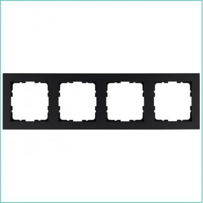 Рамка 4-м G-Classic черн. матов. soft touch Jasmart G1004PB