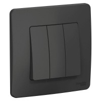 Выключатель 3-кл. СП Blanca 10А IP20 (сх. 1+1+1) 250В антрацит SE BLNVS100506 Выключатель 3-кл. СП Blanca 10А IP20 (сх. 1+1+1) 250В антрацит SE BLNVS100506