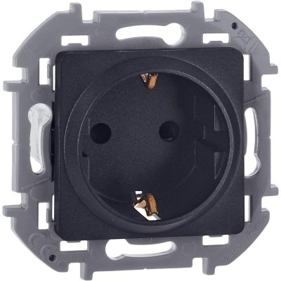 Розетка 1-м СП Inspiria 16А IP20 250В 2P+E защ. шторки немецк. стандарт механизм антрацит IEK 673733 Розетка 1-м СП Inspiria 16А IP20 250В 2P+E защ. шторки немецк. стандарт механизм антрацит IEK 673733