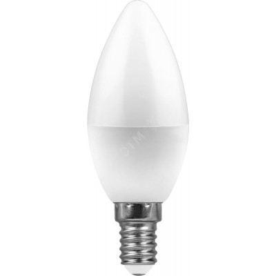 Лампа светодиодная LED 11вт E14 дневной матовая свеча