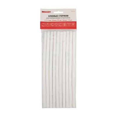 Стержень клеевой d11мм L270мм бел. (уп.10шт) Rexant 09-1277